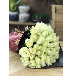 51 Adet İthal Beyaz Gül (Mnt-51-iB)
